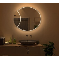 Овальное зеркало с подсветкой в ванну комнату Бланка